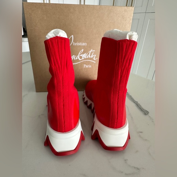 Christian Louboutin Sharky Sock Flat Sneakers - Picture 4 of 8